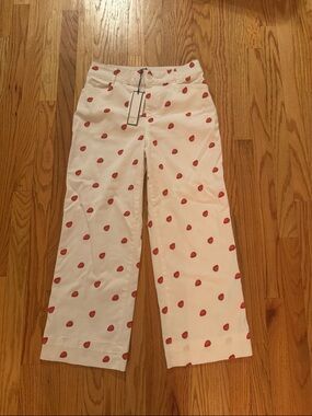 Bagatelle Strawberry Cropped Wide Leg Pants